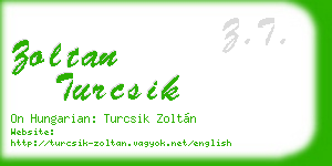 zoltan turcsik business card